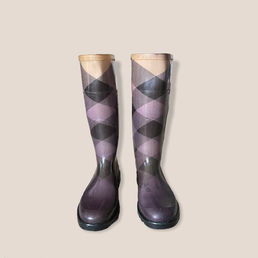 Burberry House Check Rain Boots 36 5.5 Rubber